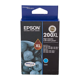 1 x Genuine Epson 200XL Cyan Ink Cartridge C13T201292