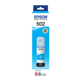 1 x Genuine Epson T502 / E502 Cyan EcoTank Ink Bottle C13T03K292