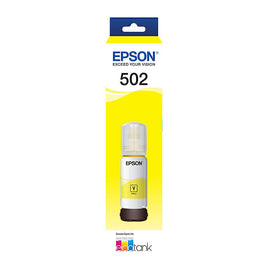 1 x Genuine Epson T502 / E502 Yellow EcoTank Ink Bottle C13T03K492