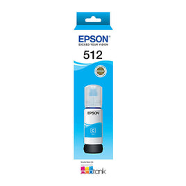 1 x Genuine Epson T512 / E512 Cyan EcoTank Ink Bottle C13T00H292