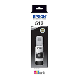 1 x Genuine Epson T512 / E512 Photo Black EcoTank Ink Bottle C13T00H192