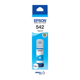 1 x Genuine Epson T542 DURABRite Cyan EcoTank Ink Bottle C13T06A292