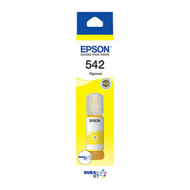 1 x Genuine Epson T542 DURABRite Yellow EcoTank Ink Bottle C13T06A492