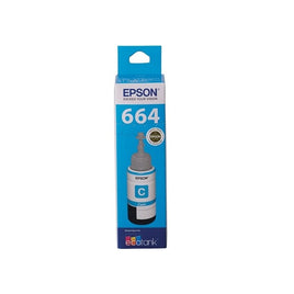 1 x Genuine Epson T664 Cyan EcoTank Bottle C13T664292