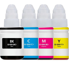 8 x Compatible Canon GI690 Ink Bottle (2BK 2C 2M 2Y)