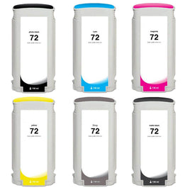 6 x Compatible HP 72 Ink Cartridge (1MB 1PBK 1C 1M 1Y 1G]