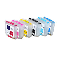 
              6 x Compatible HP 84 + HP 85 Ink Cartridge C5016A, C9425A - C9429A (1BK 1C 1M 1Y 1LC 1LM)
            