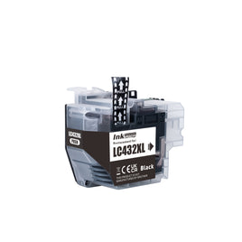 1 x Compatible Brother LC432XLBK "Pigmented" Black Ink Cartridge LC-432XLBK