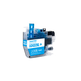 1 x Compatible Brother LC432XLC "Pigmented" Cyan Ink Cartridge LC-432XLC