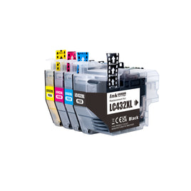 4 x Compatible Brother LC432 "Pigmented" Ink Cartridge LC-432