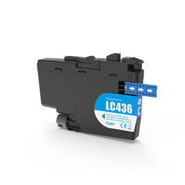 1 x Compatible Brother LC436C Cyan Ink Cartridge LC-436C