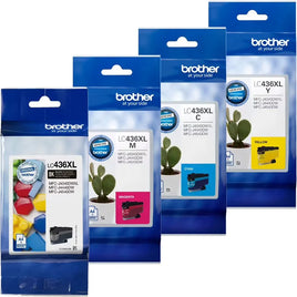4 x Genuine Brother LC436XL Ink Cartridge LC-436XL