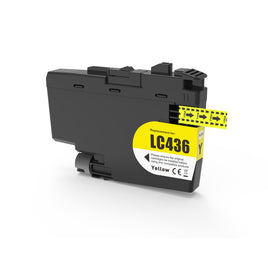 1 x Compatible Brother LC436Y Yellow Ink Cartridge LC-436Y