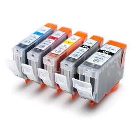 6 x Compatible Canon PGI-5 CLI-8 Ink Cartridge (2BK 1PBK 1C 1M 1Y)