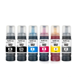 6 x Compatible Epson T552 Ink Bottle (1BK 1PBK 1C 1M 1Y 1G)