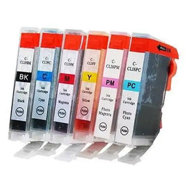 6 x Compatible Canon CLI-8 Ink Cartridge (1BK 1C 1M 1Y 1PC 1PM)