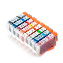8 x Compatible Canon CLI-8 Ink Cartridge (1BK 1C 1M 1Y 1PC 1PM 1R 1G)