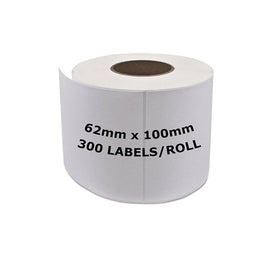 50 x Compatible Brother DK11202 "WITHOUT CARTRIDGE" Black Text on White Die-Cut Paper Label Roll 62mm x 100mm - 300 labels per Roll