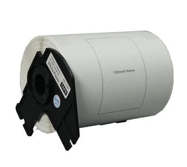 5x Compatible Brother DK11247 High Quality White Continuous Direct Thermal Paper Roll 103mm x 164mm with 180 Labels Per Roll