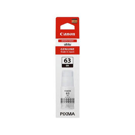 1 x Genuine Canon GI-63BK Black Ink Bottle - 3,700 Pages