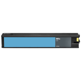 1 x Compatible HP 981X Cyan Ink Cartridge L0R09A - 10,000 Pages