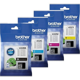 4 x Genuine Brother LC432 Ink Cartridge LC-432