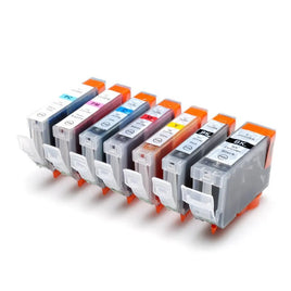 7 x Compatible Canon PGI-5 CLI-8 Ink Cartridge (1BK 1PBK 1C 1M 1Y 1PC 1PM)