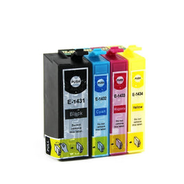 4 x Compatible Epson T1431 - T1434 Ink Cartridge (1BK 1C 1M 1Y)