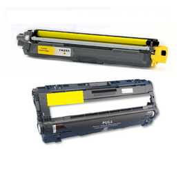 1 x Compatible Brother TN-255 Toner Cartridge + 1 x Compatible Brother DR255 Drum Unit (yellow)
