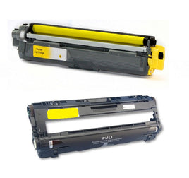 1 x Compatible Brother TN257 TN-257 Toner Cartridge+ 1 x Compatible Brother DR253CL Drum Unit DR-253CL  (YELLOW)