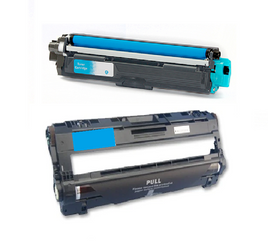 1 x Compatible Brother TN257 TN-257 Toner Cartridge+ 1 x Compatible Brother DR253CL Drum Unit DR-253CL  (CYAN)