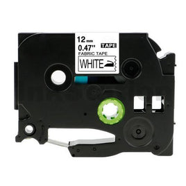 1 x Compatible Brother TZeFA231 Black Text on White Fabric Tape TZe-FA231