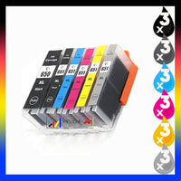
              18 x Compatible Canon PGI-650XL CLI-651XL Ink Cartridge [3BK 3PBK 3C 3M 3Y 3GY]
            