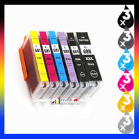 
              18 x Compatible Canon PGI-680XXL CLI-681XXL Extra High Yield Ink Cartridge [3BK 3PBK 3C 3M 3Y 3PB]
            