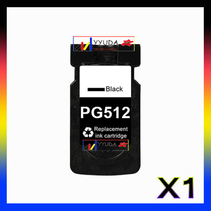 1 x Compatible Canon PG-512 Black Ink Cartridge
