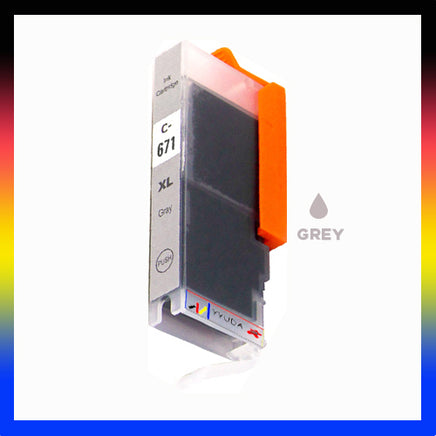1 x Compatible Canon CLI-671XL Grey Ink Cartridge