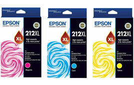 3 x Genuine Epson 212XL CMY High Yield Colour Ink Cartridge C13T02X192 - C13T02X492