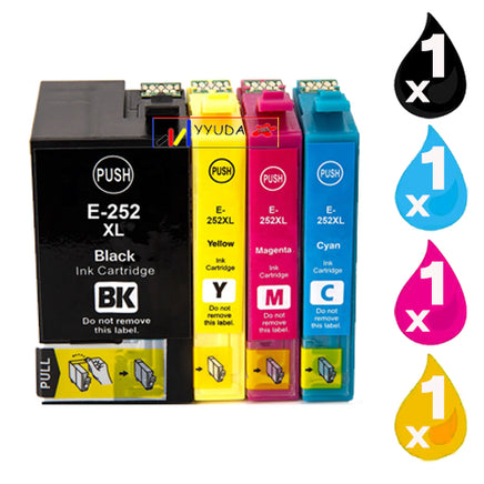 4 x Compatible Epson 252XL Ink Cartridges C13T253192 - C13T253492