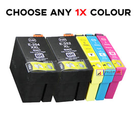 Choose Any 1 x Compatible Epson 254XL Black / 252XL Colour Ink Cartridges C13T254192, C13T253192 - C13T253492