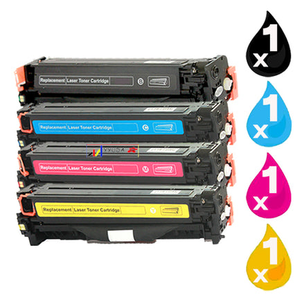 4 x Compatible HP 312X / 312A Toner Cartridge CF380X - CF383A