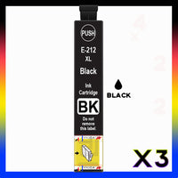 
              3 x Compatible Epson 212XL High Yield Black Ink Cartridge C13T02X192
            