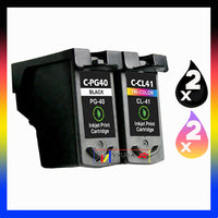 
              4 x Compatible Canon PG-40 CL-41 Ink Cartridge [2BK 2CL]
            