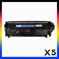 
              5 x Compatible HP 12A / HP 12X Black Toner Cartridge Q2612A / Q2612X - 2,500 Pages
            