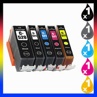 
              5 x Compatible Canon PGI-520 CLI-521 Ink Cartridge (1BK 2C 2M)
            
