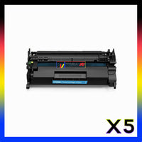 
              5 x Compatible HP 26A Black Toner Cartridge CF226A - 3,100 Pages
            