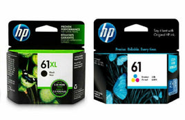 1 x Genuine HP 61XL Black + HP 61 Colour Ink Cartridge CH563WA + CH562WA