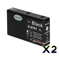 
              2 x Compatible Epson 676XL High Yield Black Ink Cartridge C13T676192
            