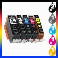 
              6 x Compatible Canon PGI-520 CLI-521 Ink Cartridge (2BK 1PBK 1C 1M 1Y)
            