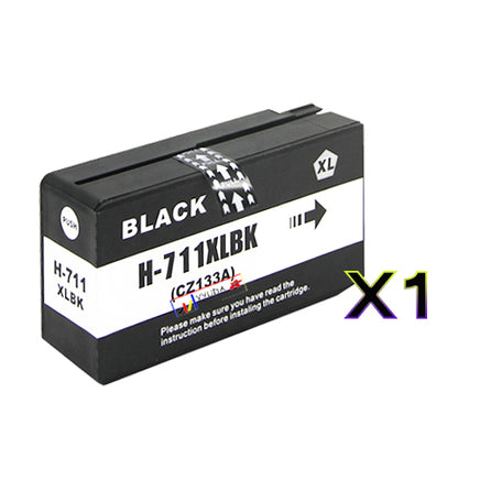 1 x Compatible HP 711XL Black Ink Cartridge CZ133A