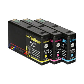 3 x Compatible Epson 786XL CMY High Yield Colour Ink Cartridge C13T787292 - C13T787492